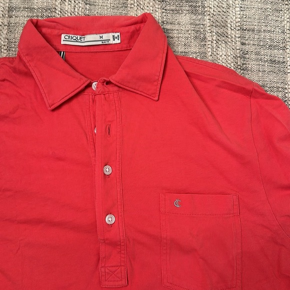 Criquet Organic Cotton Slim Fit Polo M - Picture 3 of 4